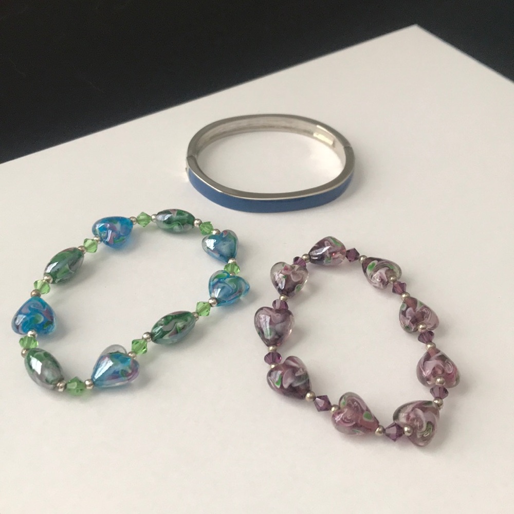 🤩🤩GIFT w/ Purchase-Glass and Enamel Bracelets